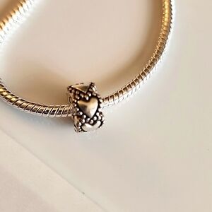 Heart Spacer Charm for European Style Bracelets Multi  Fits Pandora